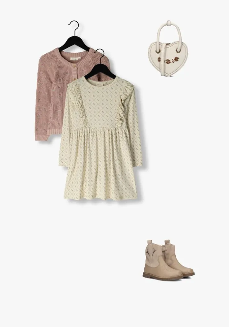 beige lil' atelier mini jurk nmfgago kne ls dress lil