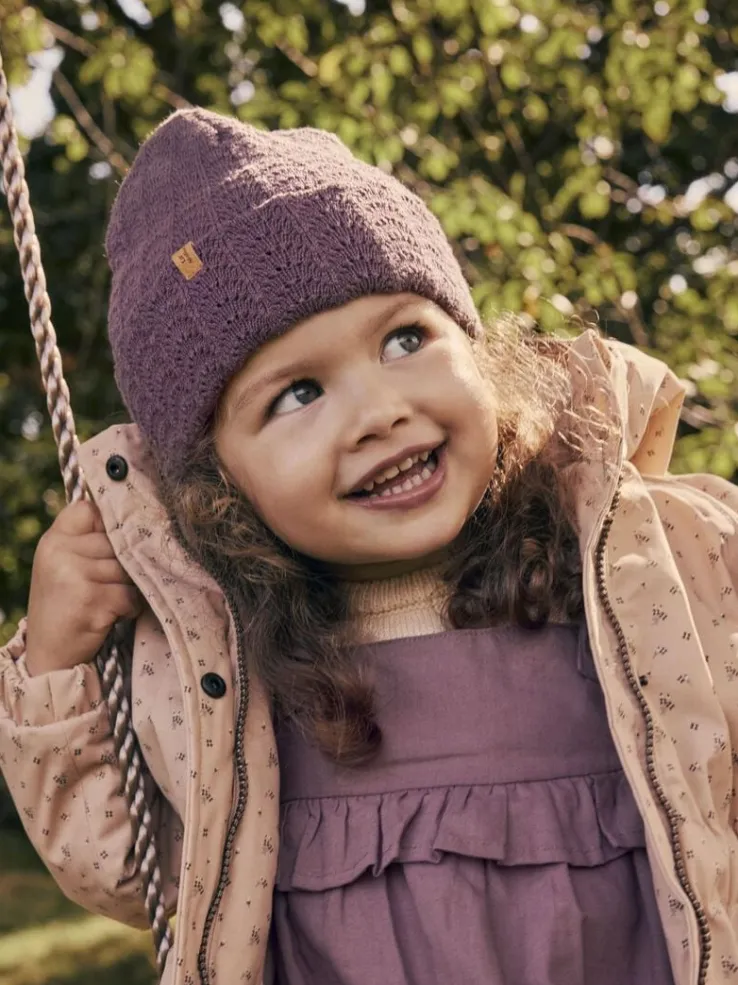 beige lil' atelier parka's nmfgerda padded long jacket aop fo lil