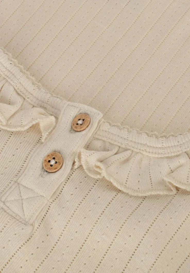 beige lil' atelier tops & t-shirts nmfrachel nis ls slim top lil noos