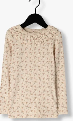 beige lil' atelier tops & t-shirts nmfgago kni ls slim top lil