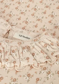 beige lil' atelier tops & t-shirts nmfgago kni ls slim top lil