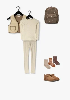 beige lil' atelier tops & t-shirts nbfgago ls slim top lil noos