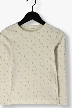 beige lil' atelier t-shirt nmfgago ls slim top lil noos