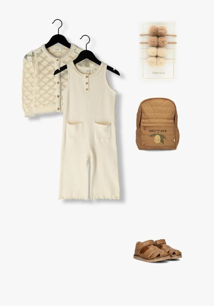 beige lil' atelier tuinbroeken nmffinola sl loose suit lil