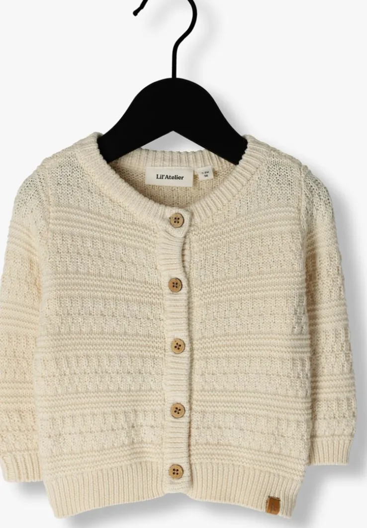 beige lil' atelier vest nbmfrako ls knit card lil