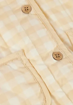 beige lil' atelier zomerjassen nbflarose ls quilt jacket lil