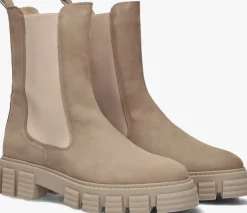 beige lina locchi enkellaarsjes l1197