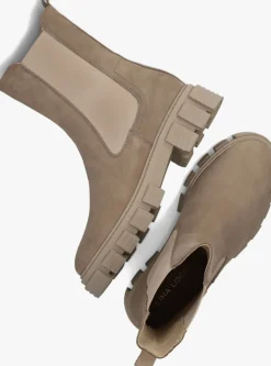 beige lina locchi enkellaarsjes l1197