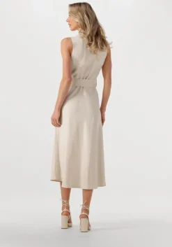 beige liu jo midi jurk abito viscosa