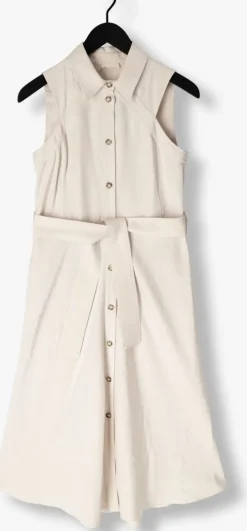 beige liu jo midi jurk abito viscosa