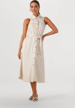 beige liu jo midi jurk abito viscosa