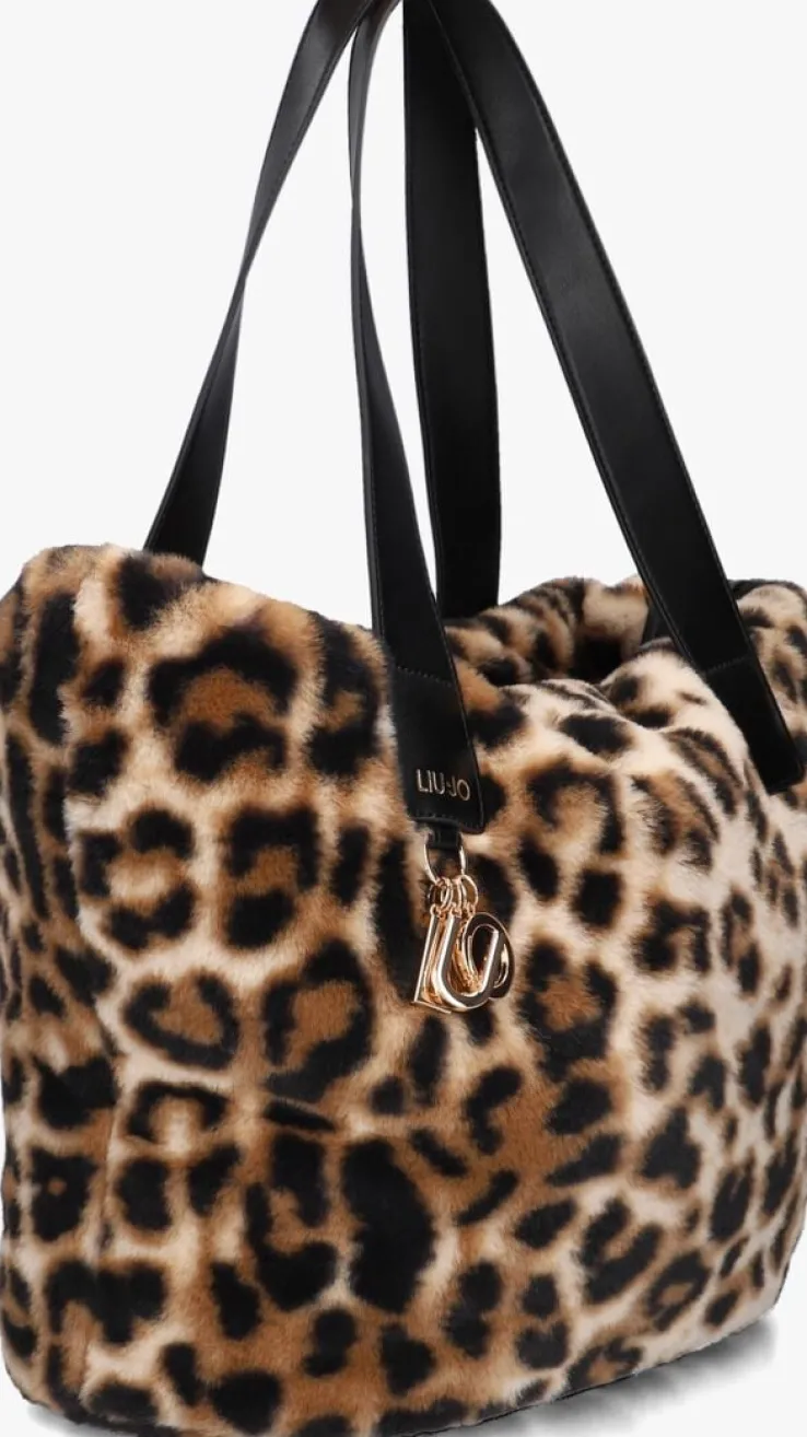 beige liu jo schoudertas verry shopping bag