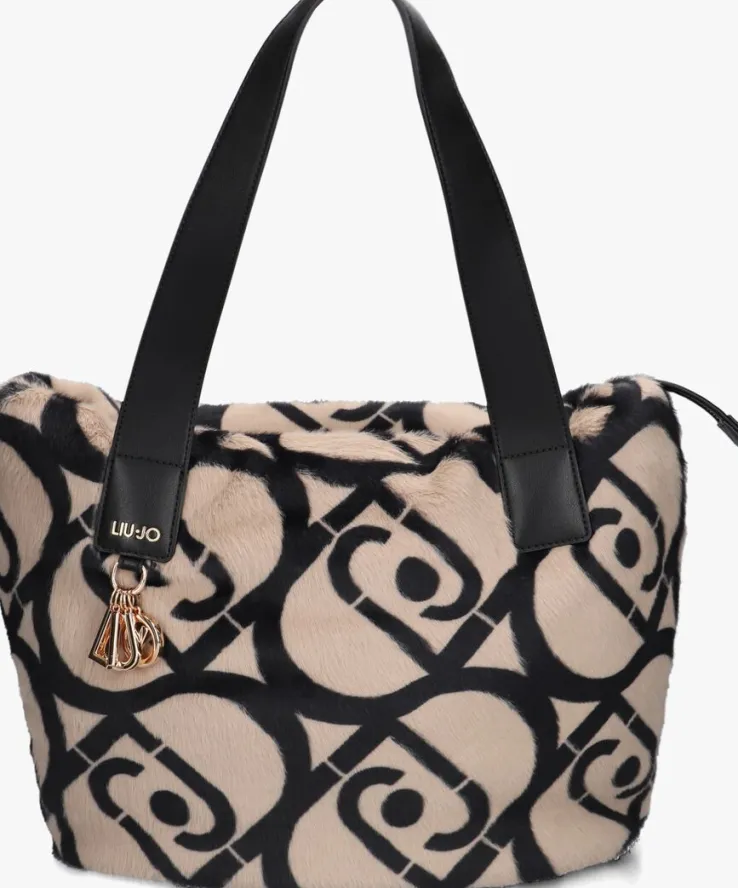 beige liu jo schoudertas verry shopping bag