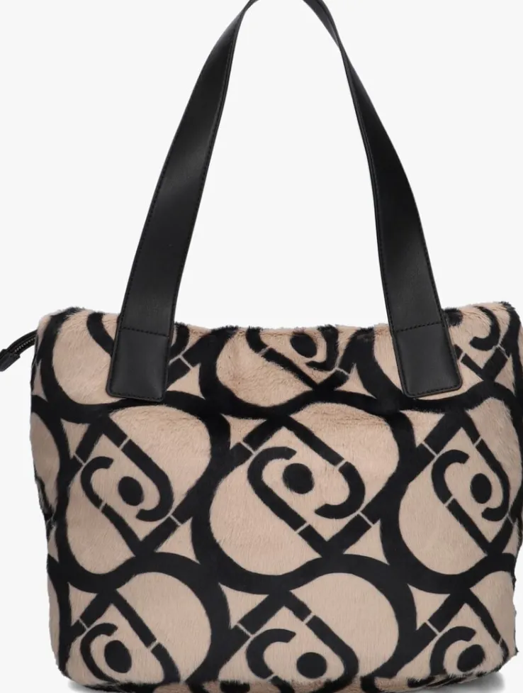 beige liu jo schoudertas verry shopping bag
