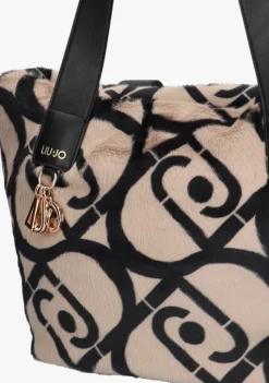 beige liu jo schoudertas verry shopping bag