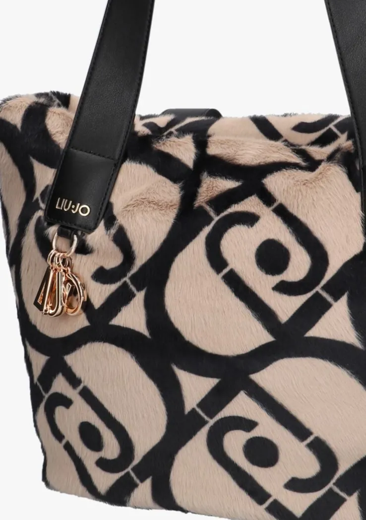beige liu jo schoudertas verry shopping bag