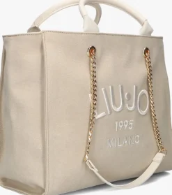 beige liu jo shopper bena shopping bag