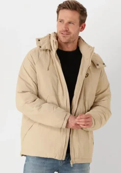beige lyle & scott jack padded puffer jacket