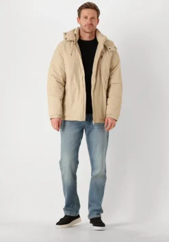 beige lyle & scott jack padded puffer jacket