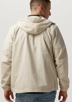 beige lyle & scott jack zip through hooded jacket