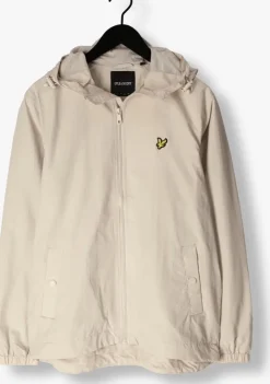 beige lyle & scott jack zip through hooded jacket