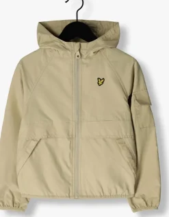 beige lyle & scott parka's hooded windbreaker jacket