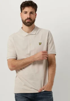 beige lyle & scott polo plain polo shirt