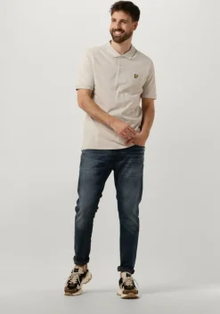 beige lyle & scott polo plain polo shirt