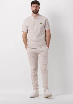 beige lyle & scott polo plain polo shirt