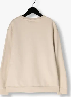 beige lyle & scott sweater heavy weight drop shoulder crew neck