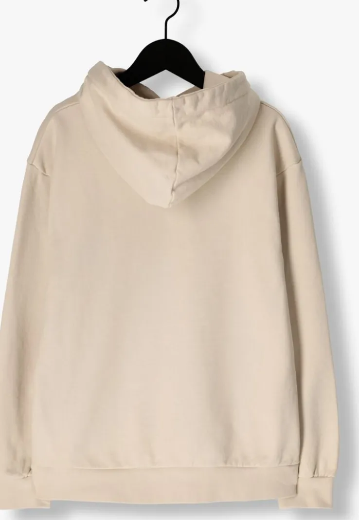 beige lyle & scott sweater heavy weight drop shoulder hoodie