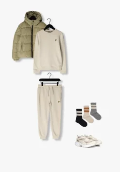 beige lyle & scott sweater crew neck sweatshirt boys