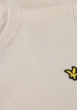 beige lyle & scott trui cotton crew neck jumper