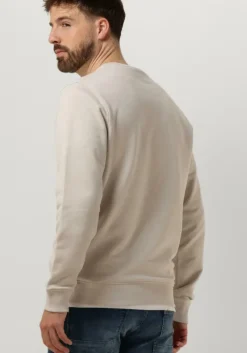 beige lyle & scott trui crew neck sweatshirt