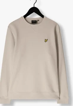 beige lyle & scott trui crew neck sweatshirt