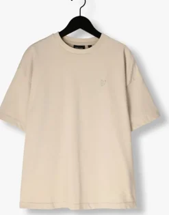 beige lyle & scott t-shirt heavy weight relaxed t-shirt