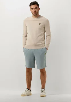 beige lyle & scott t-shirt cotton crew neck jumper