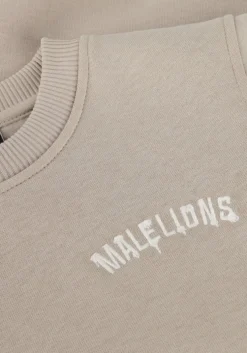 beige malelions sweater paint sweater