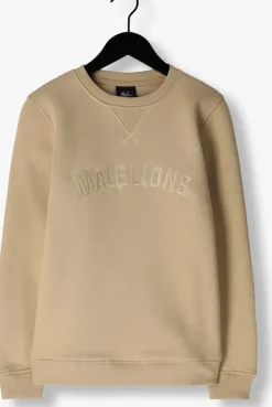 beige malelions sweater paint sweater