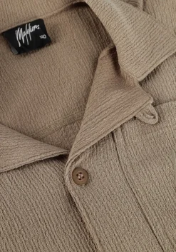 beige malelions t-shirt seersucker shirt