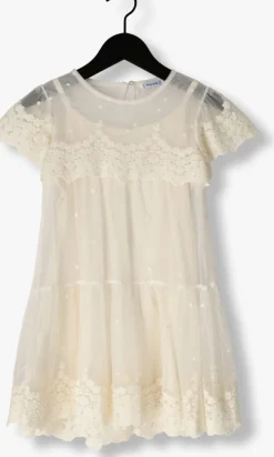 beige mayoral mini jurk tulle dress
