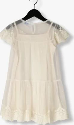 beige mayoral mini jurk tulle dress