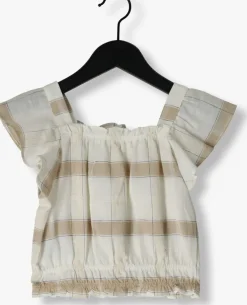 beige mayoral top plaid linen blouse