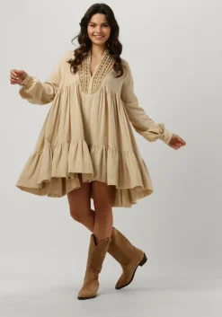 beige mes demoiselles mini jurk dress noma