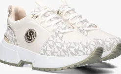 beige michael kors kids lage sneakers cosmo logo