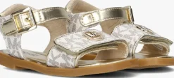 beige michael kors kids platte sandalen kieran