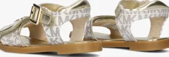 beige michael kors kids platte sandalen kieran