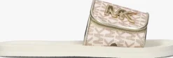 beige michael kors kids slippers eli carroll