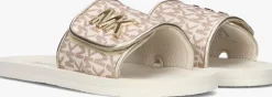 beige michael kors kids slippers eli carroll