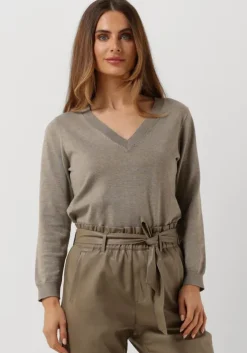 beige minus trui milla 3/4 sleeve knit pullover